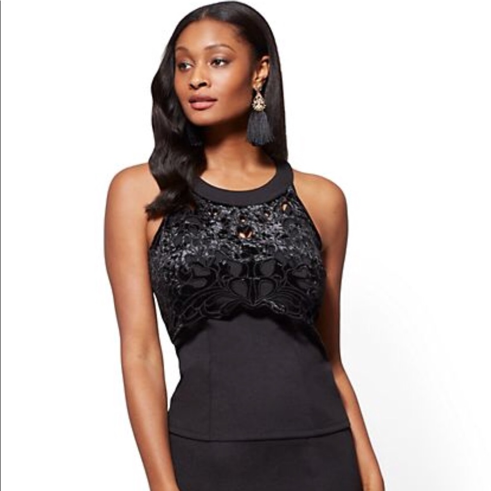 NWT!!! Black Halter Tank